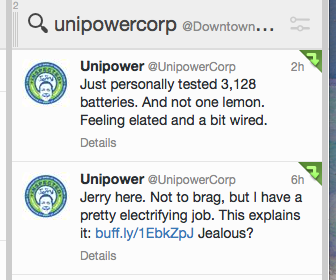 Jerry reports on his work @unipowercorp