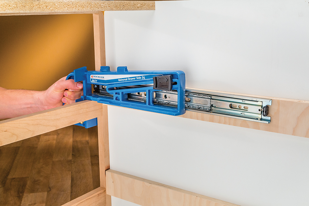 Install drawer slides quickly, accurately and more easily than ever.