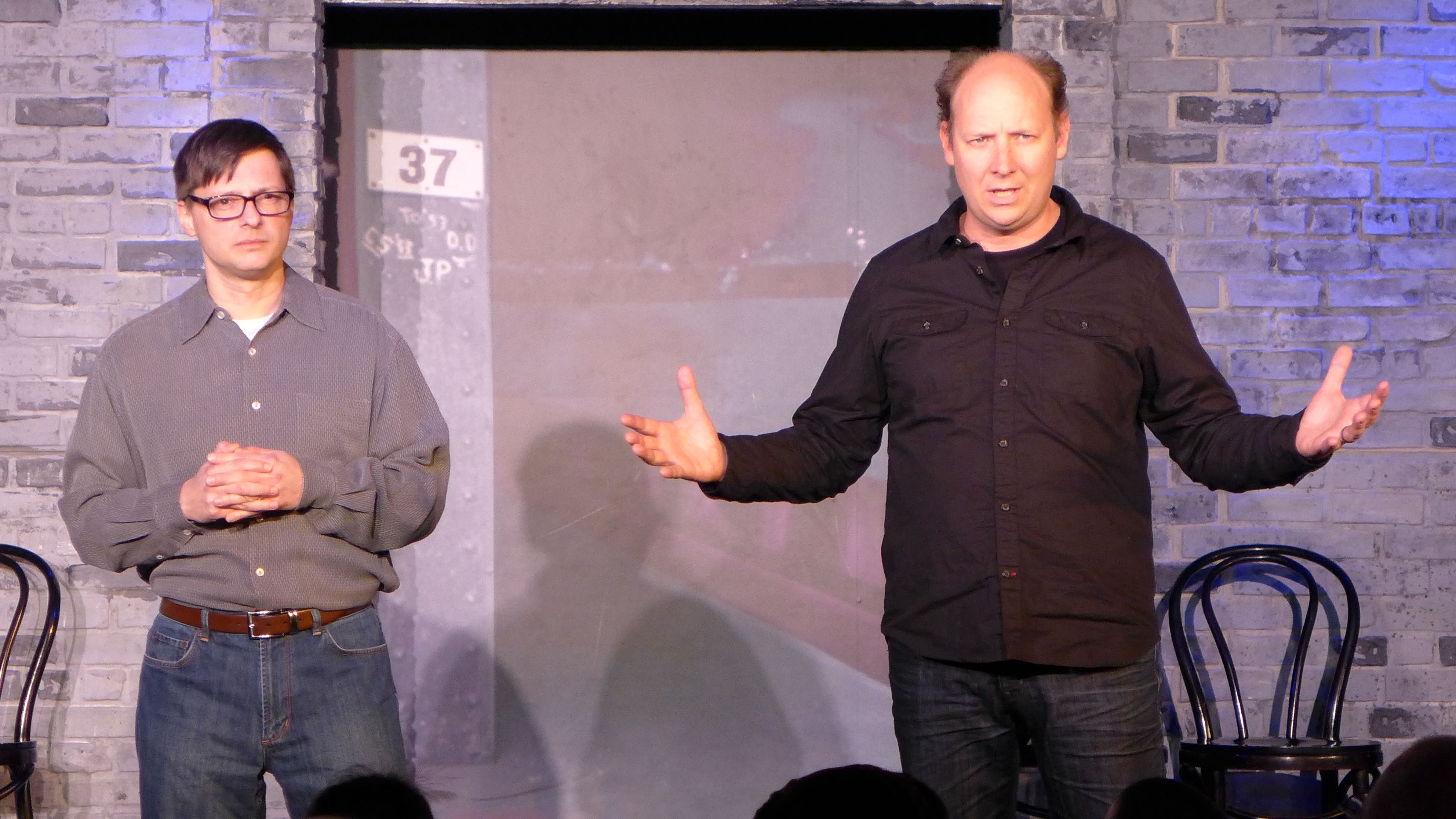 Trainwreck with Dan Bakkedahl (The Mindy Project, Veep, The Heat) and Ed Furman will help kick off 18th Chicago Improv Festival with Zamata & Byer on April 20, at iO Theater. Credit: Kiley Peterson