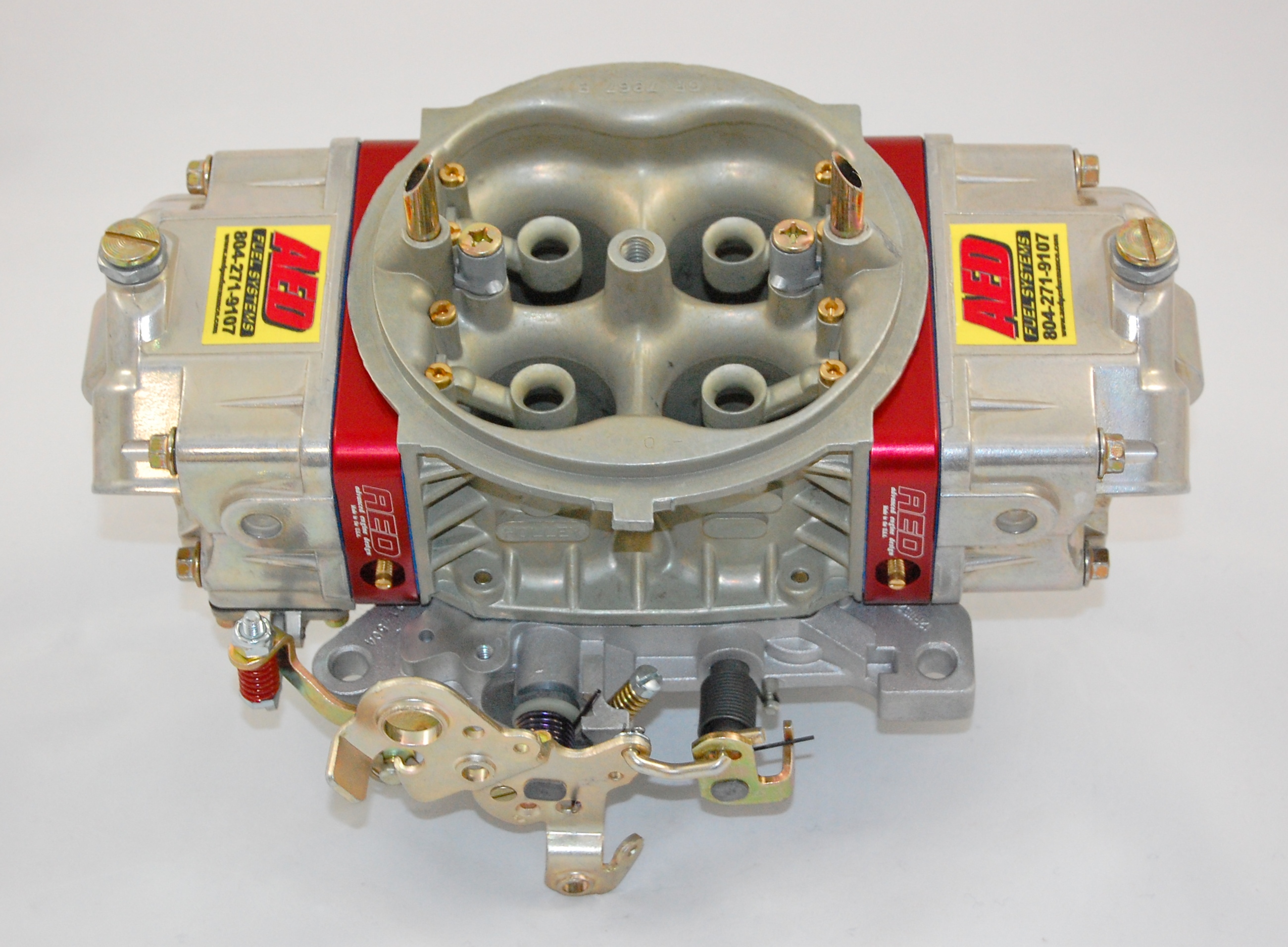 AED HO Series Carburetor with Red Metering Blocks, 750 cfm