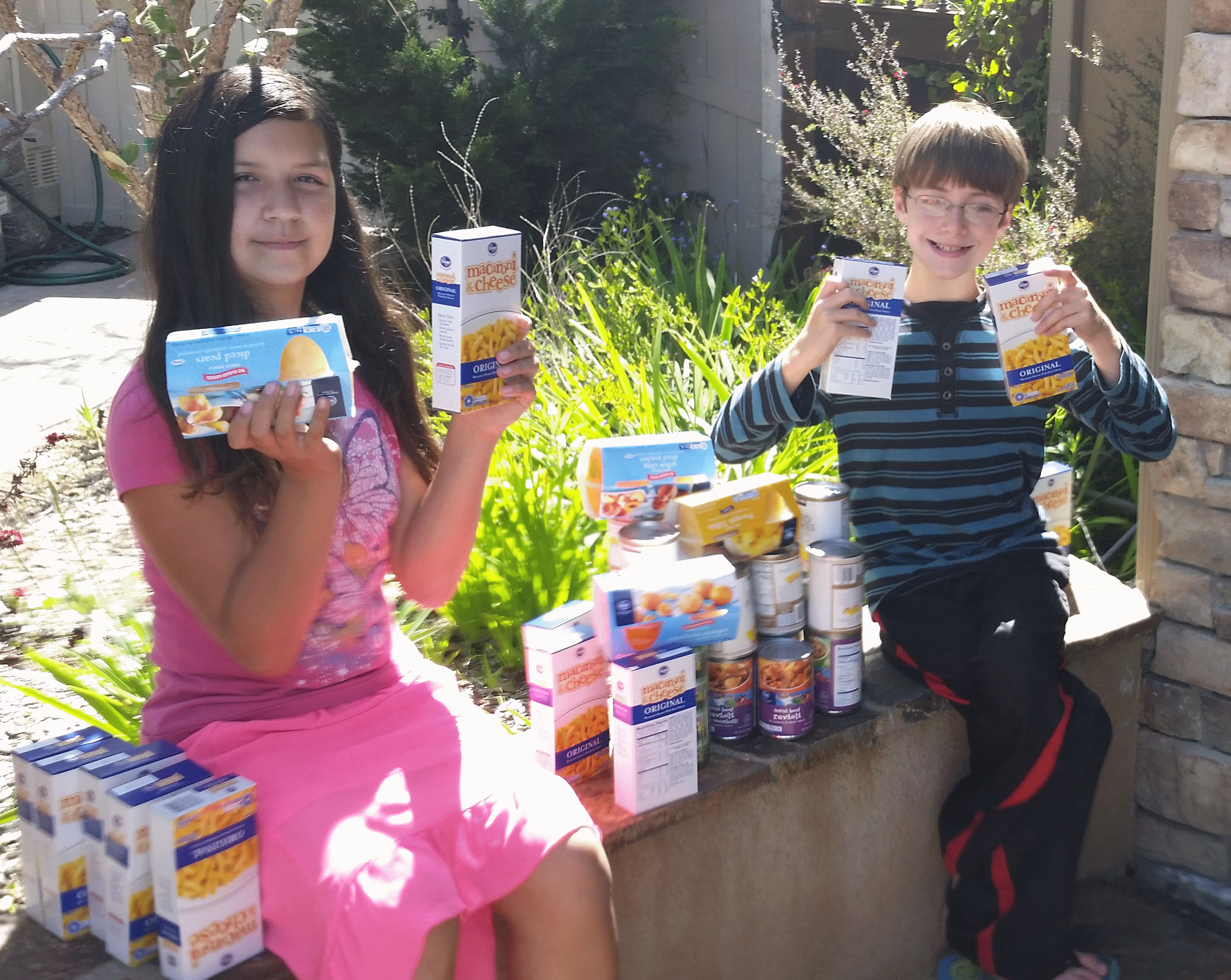 Jared and his sister Destiny collect food for Got Your Back San Diego. Jared has a strong sense of fairness, which experts attribute to some forms of autism.