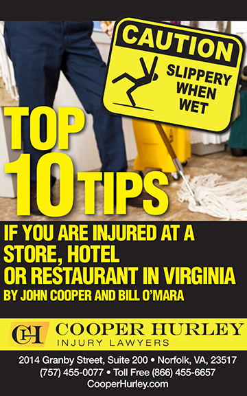 Top Ten Tips If You Are Injured At a Store, Hotel or Restaurant in Virginia