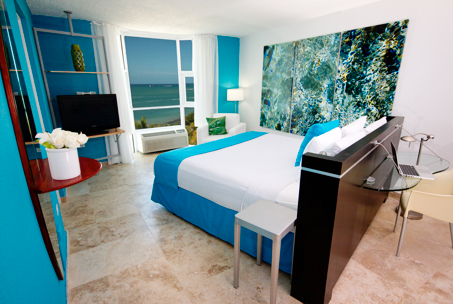 Luxurious accommodations abound at the Water Beach Club Hotel