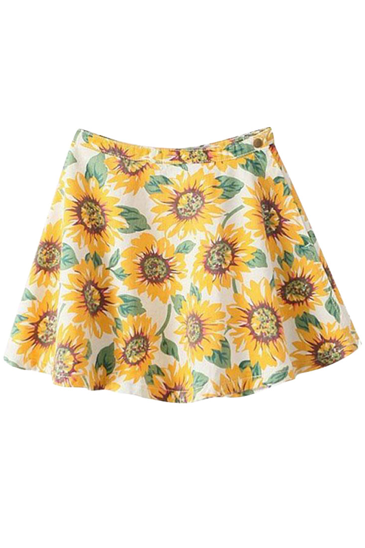 Classic Sunflower Skater Skirt
