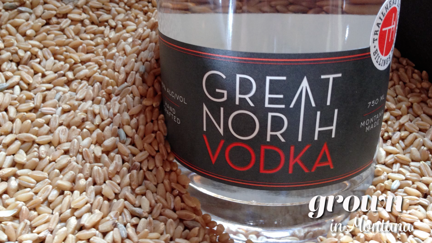 Great North Vodka. Award winning, grown in Montana, distilled in Montana.