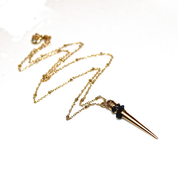 Gold Spike Necklace as seen at GBK's 2015 Golden Globes Gift Lounge
