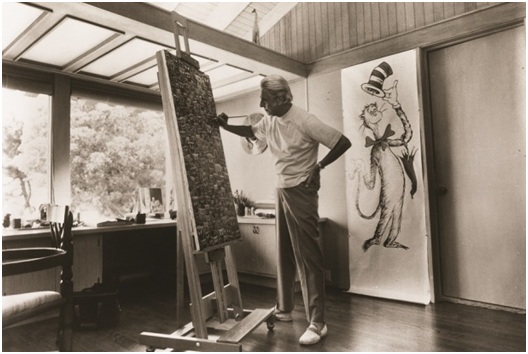 Dr. Seuss at his Easel