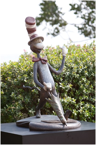 Image: Cat In The Hat Bronze Life-Size Sculpture