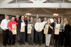 Industrial Hydraulics, F&M Mafco, Cargo Services Inc., Scott Industrial Systems, and Grainger were awarded the Wood-Mizer CREST Award for 2014.