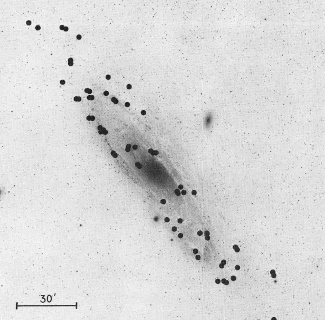 Fig. 2. Gases filling up galaxies are visible via telescopes