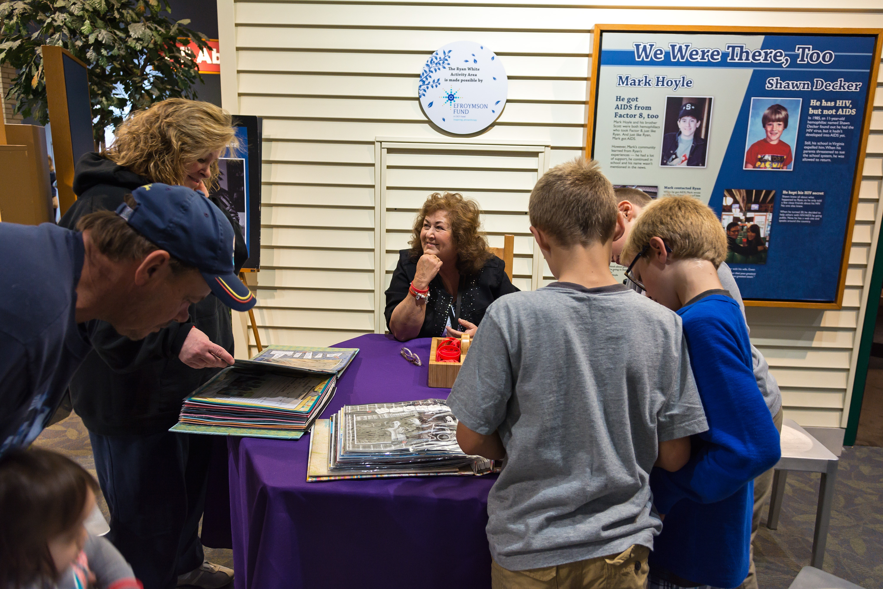 Jeanne White Ginder shares scrapbooks of Ryan's life at the world's largest children's museum.