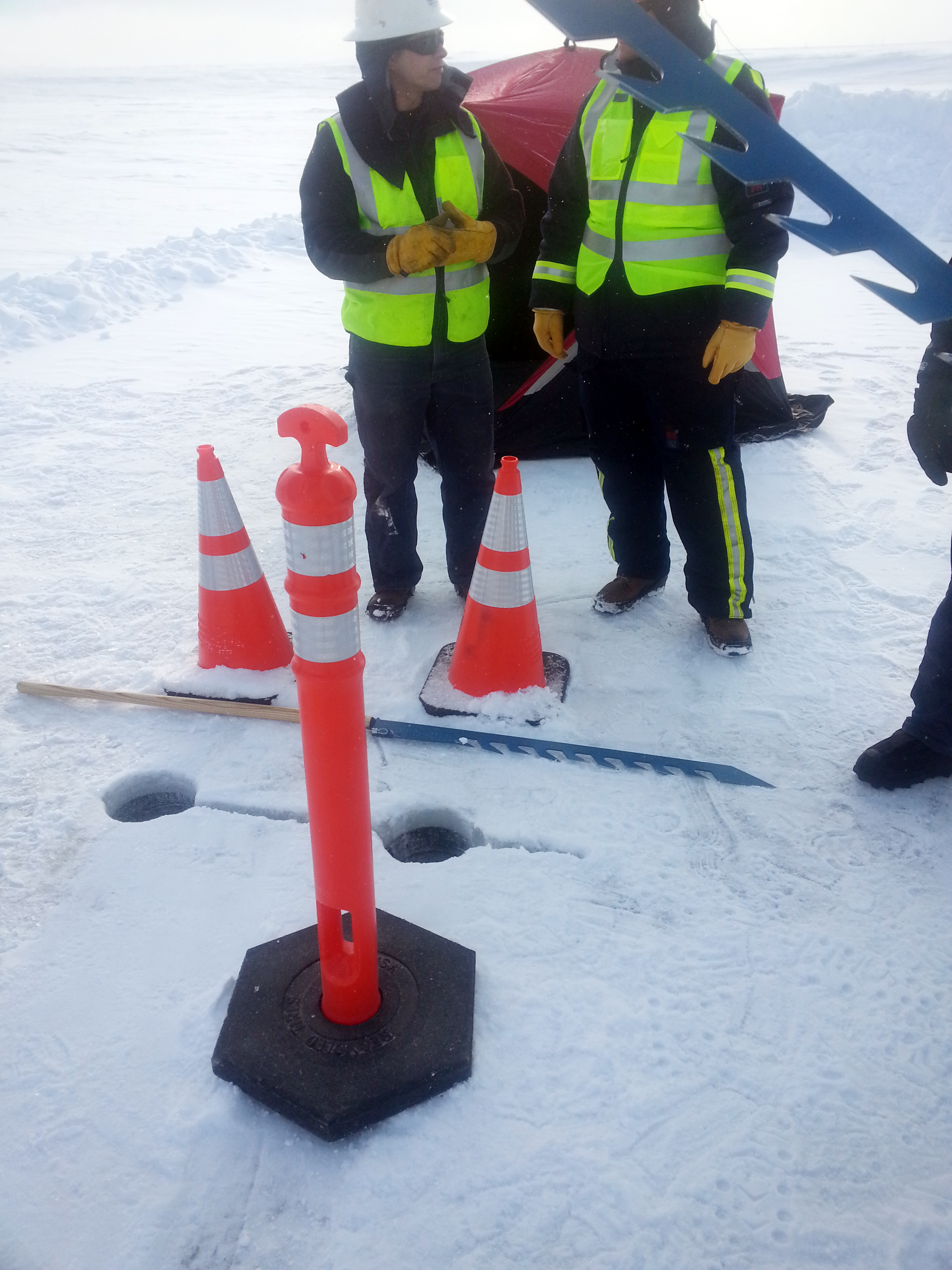 SWS Environmental Services employees at Alaska Clean Seas arctic oil spill response training in Prudhoe Bay, Alaska.