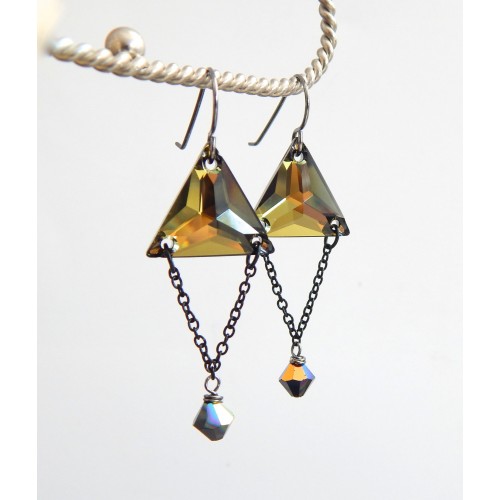 Trinity Crystal Dangle Earrings from LoveYourBling,