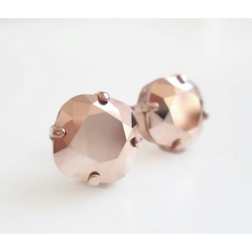Rose Gold Crystal Studs from LoveYourBling,