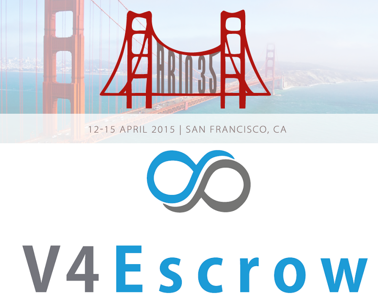 Elvis Velea, CEO of V4Escrow LLC is a featured speaker at the ARIN 35 in San Franscico