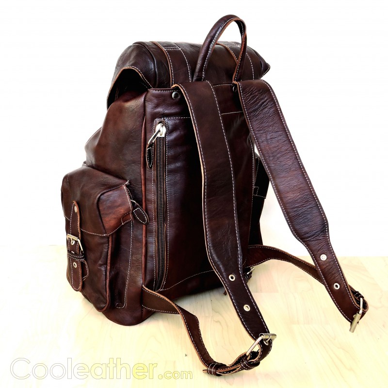 Handmade Leather Travel Backpack