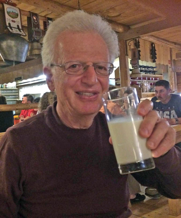 Author David E. Gumpert and a Glass of Milk