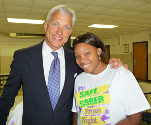 David Daggett at Carter Voc High School for Safe Sober Prom Night