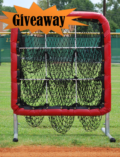 Giveaway prize; Baseball practice net from Pro Baseball Insider