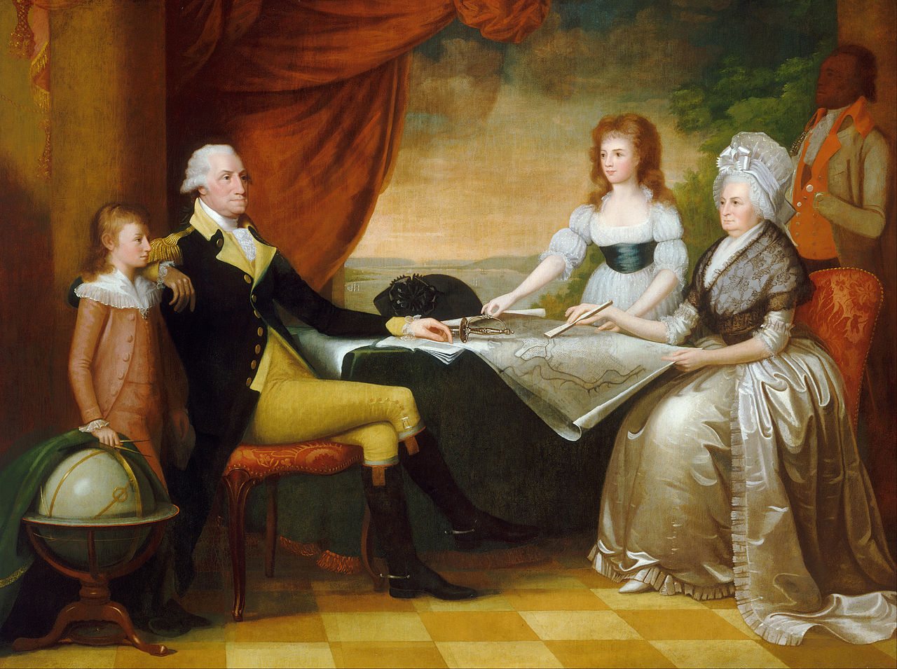 Portrait of George Washington's Family by Edward Savage (1796)