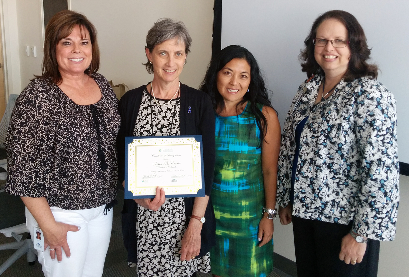 American Sentinel University and the Colorado Hospital Association recently named Susan Clarke of the Children’s Hospital Colorado (CHCO) as the March Colorado Health Care Stars Award winner