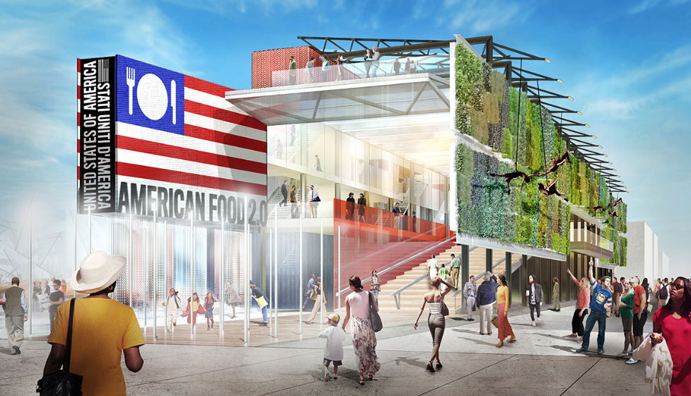 Rendering of the USA Pavilion, Expo Milano 2015