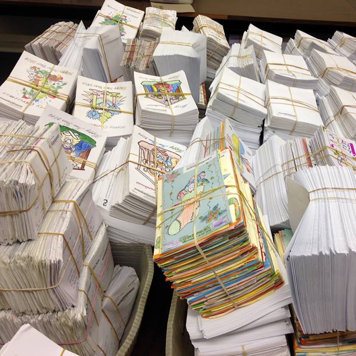 Unbound processes more than 1.3 million letters every year. The amount of mail almost doubles at the holidays.