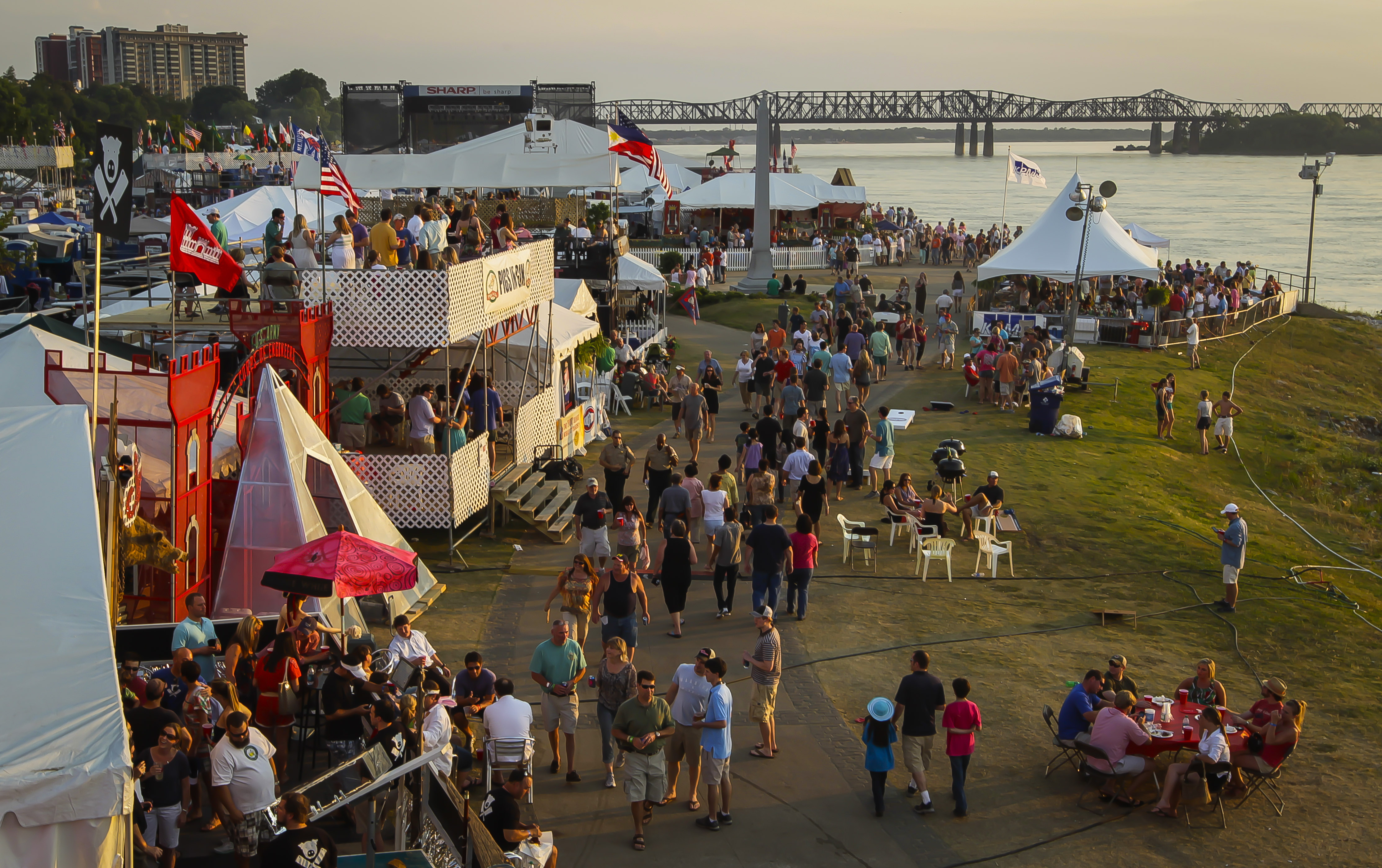 Memphis in May World Championship Barbecue Cooking Contest View from above