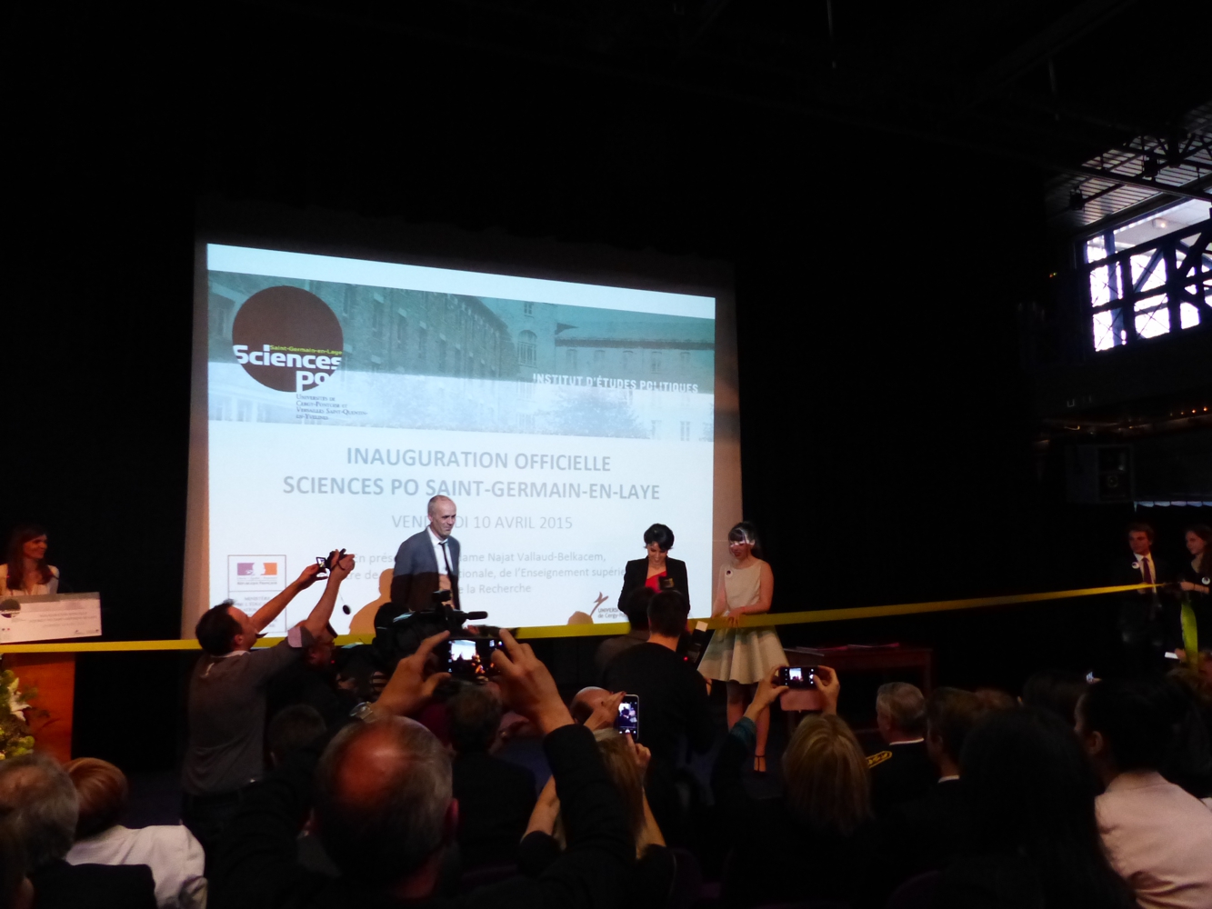 France Education Minister Najat Vallaud-Belkacem officially dedicates Sciences Po Saint-Germain-en-Laye