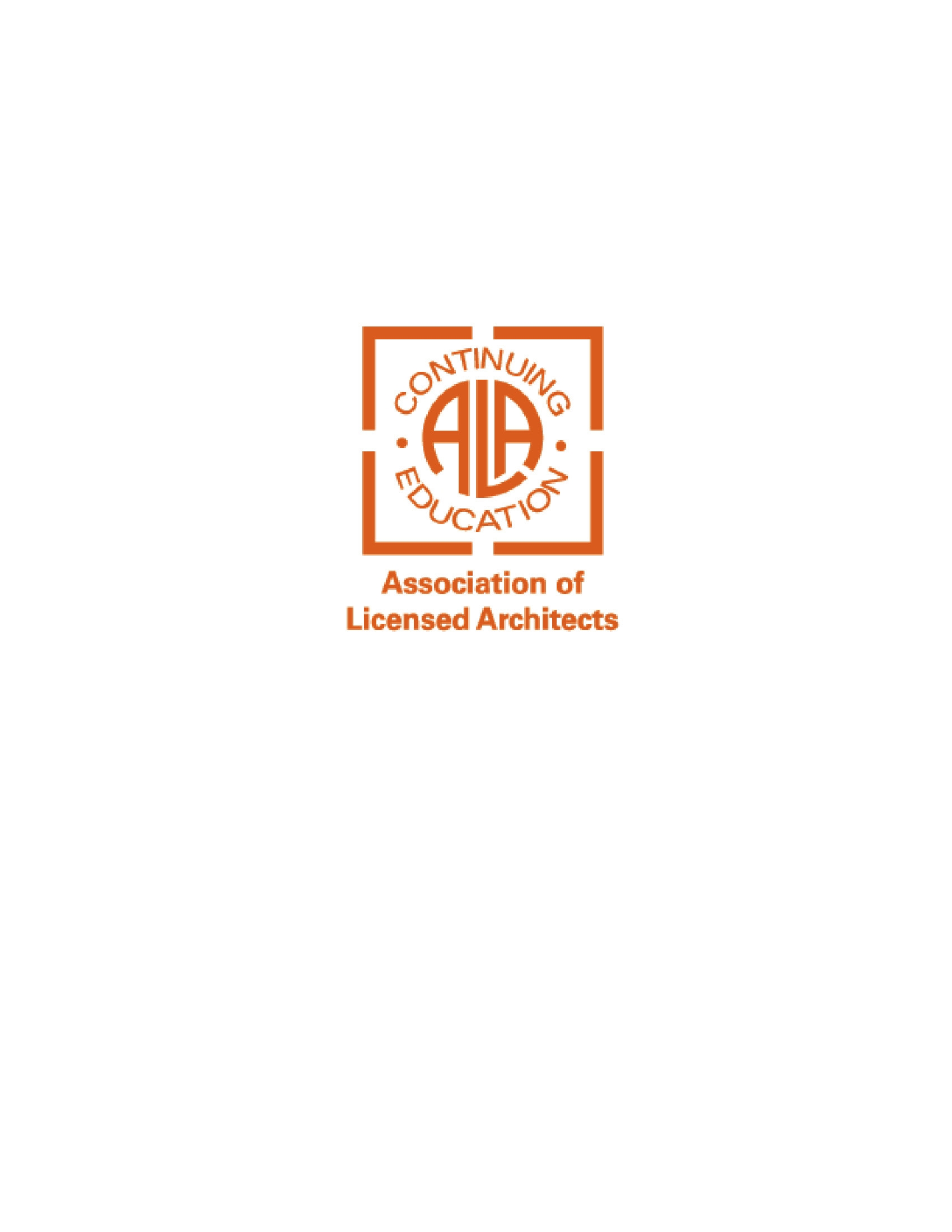 Recognized for CEs by Association of Licensed Architects
