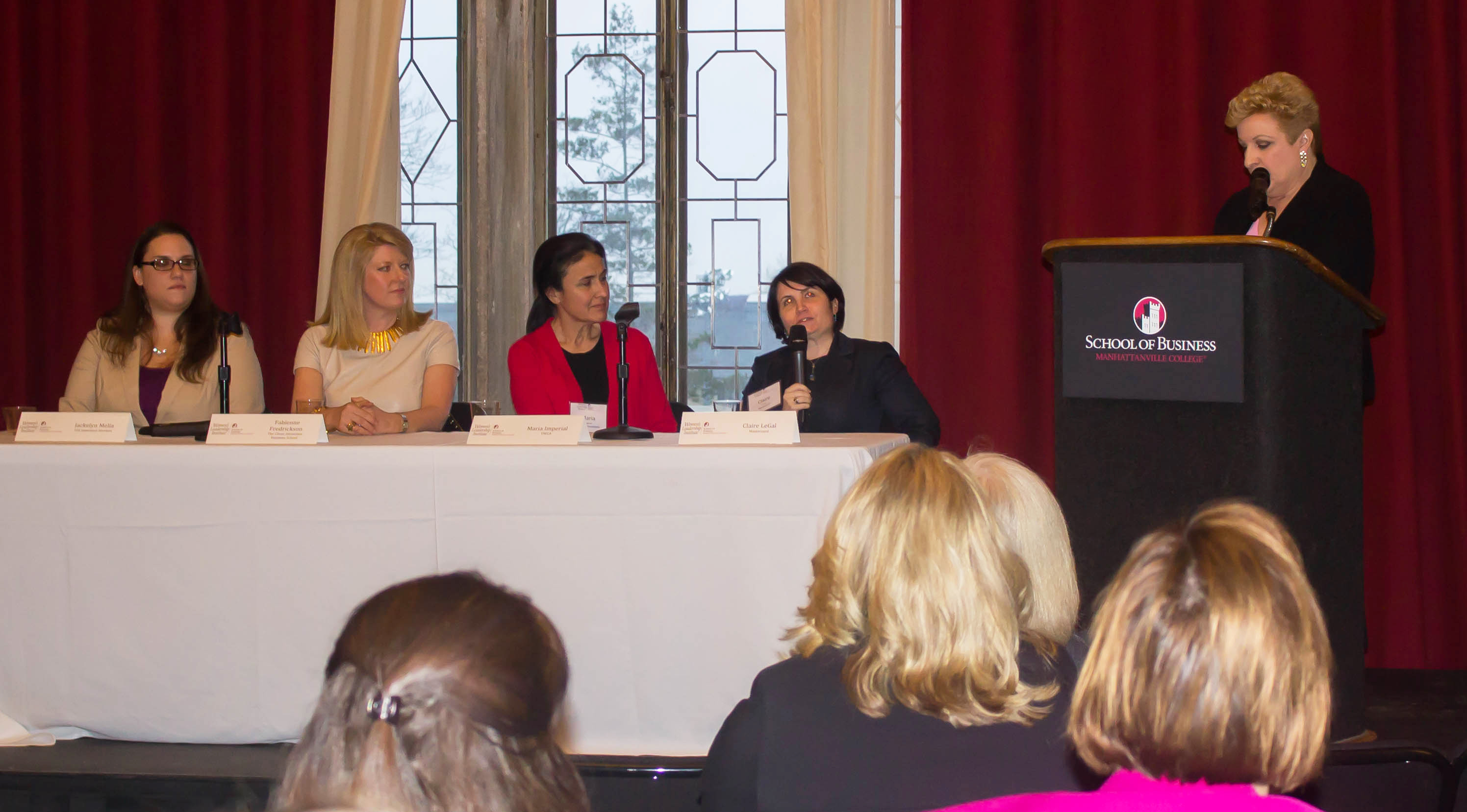 Panelists Jackelyn Melia, Fabienne Fredrickson, Maria Imperial, Clare LeGal, and moderator Janine Rose.