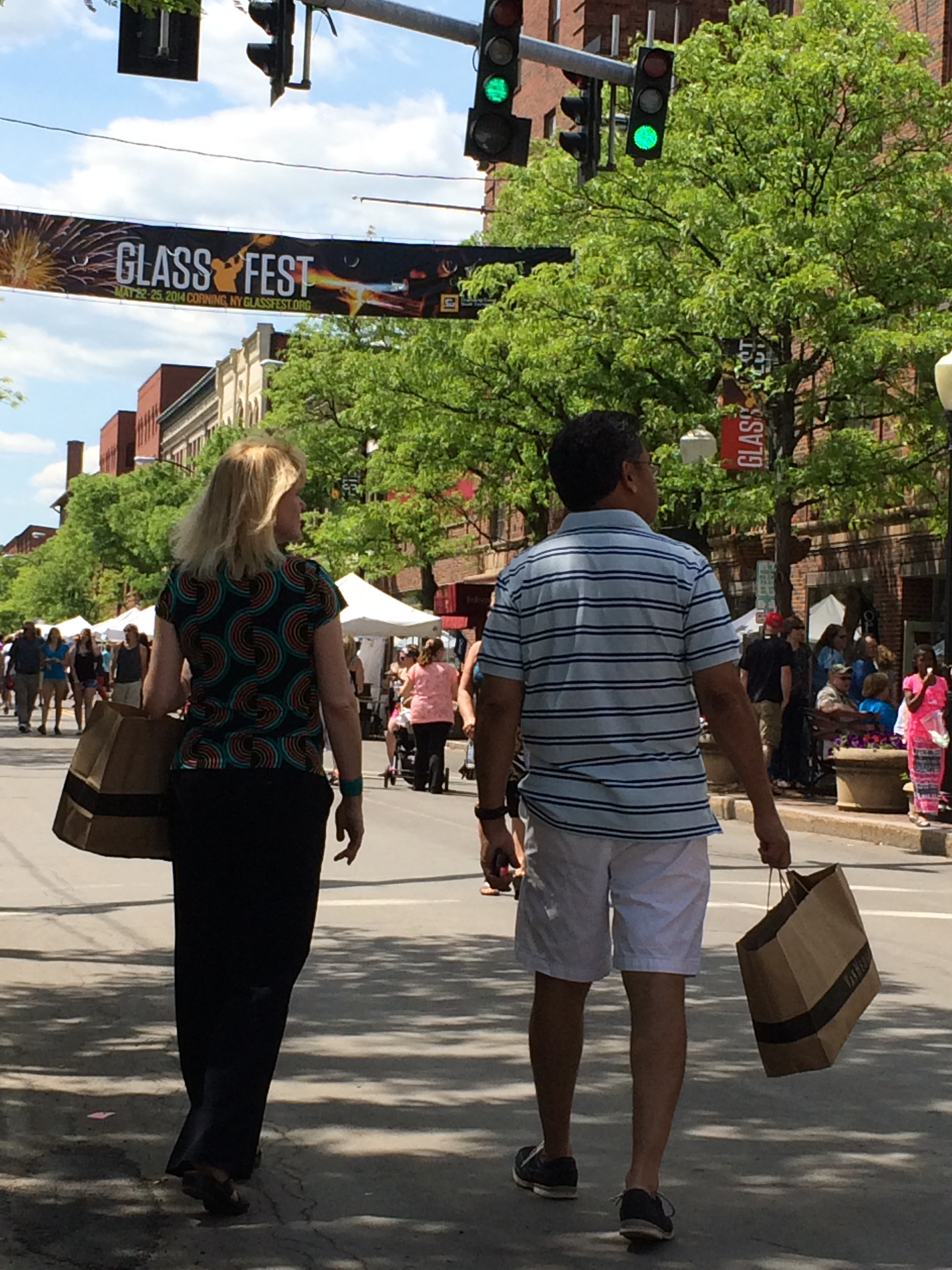 Visitors Wander Along Historic Market Street During GlassFest