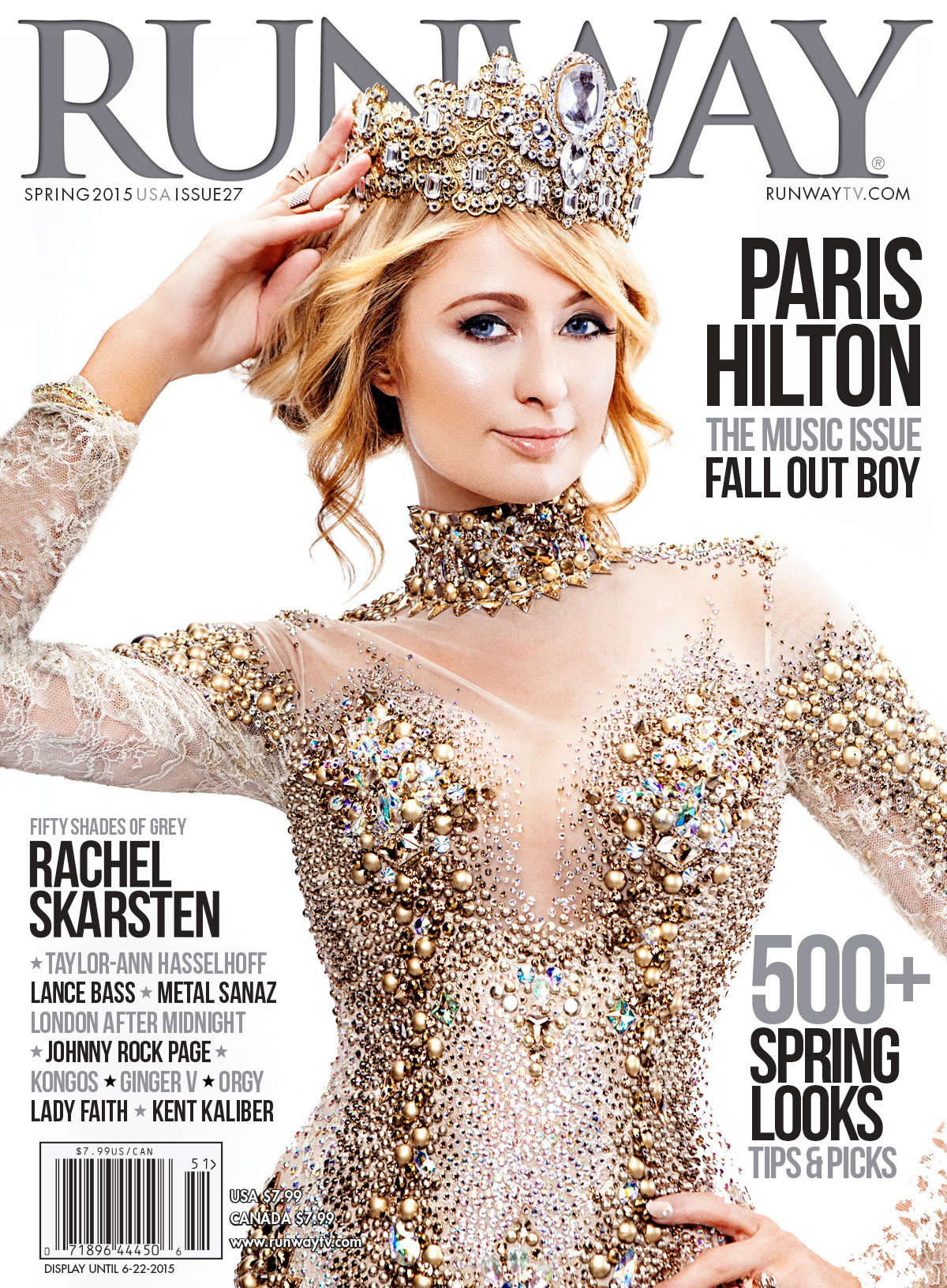 Paris Hilton RUNWAY Music Issue Cover 2015
