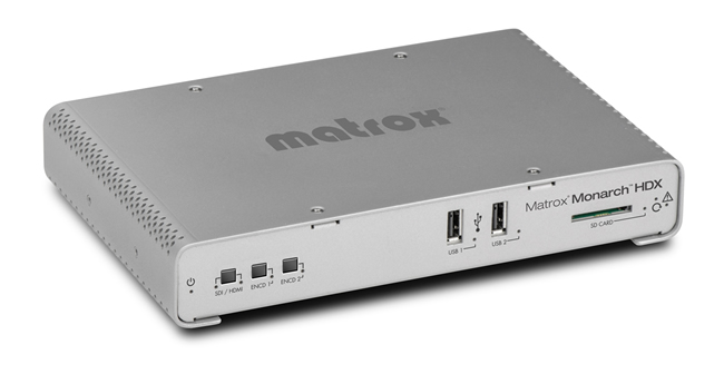 Matrox Monarch™ HDX broadcast streaming and recording appliance