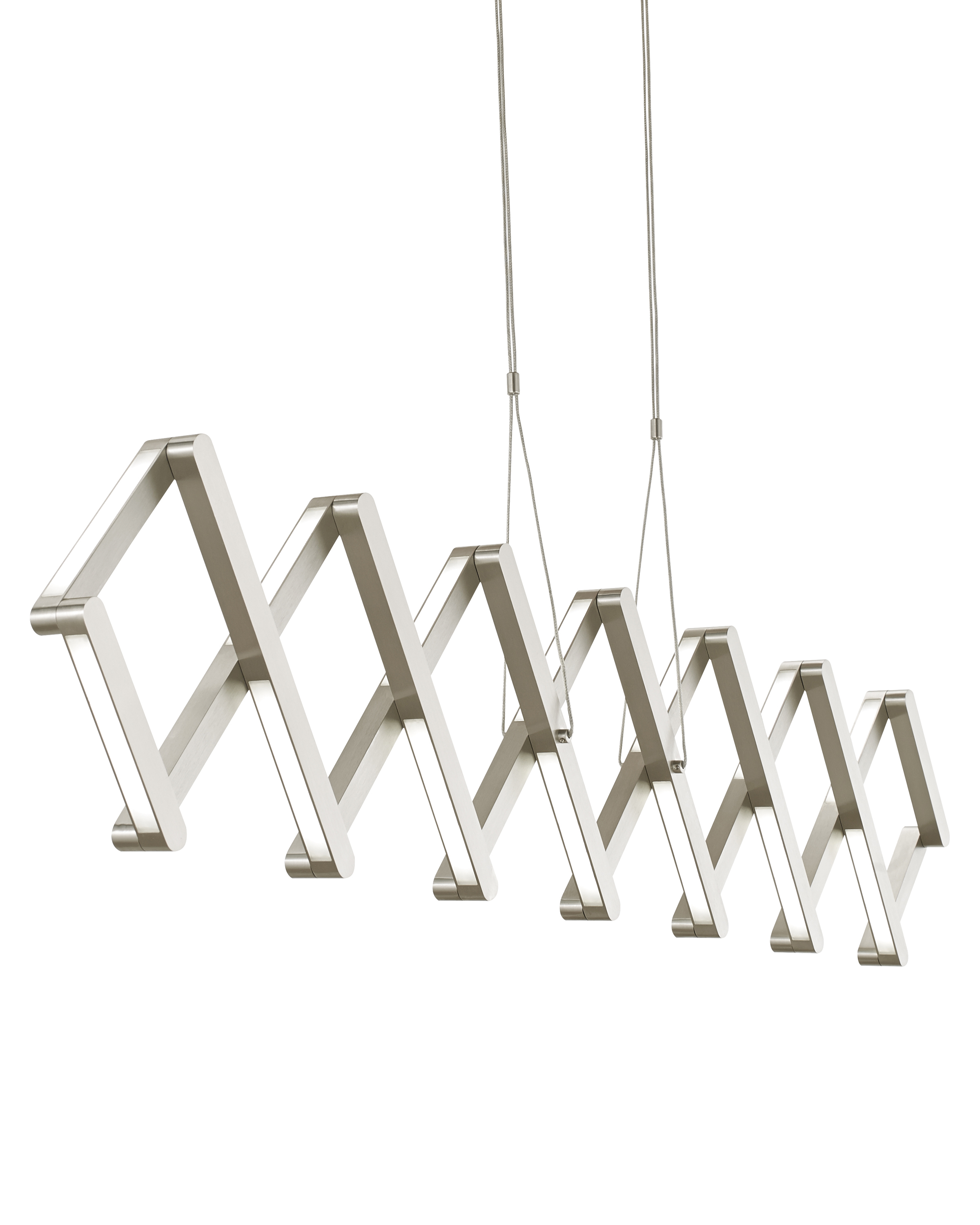 This Xterna linear suspension by LBL Lighting can be horizontally extended from 7" to 76" even after installation.