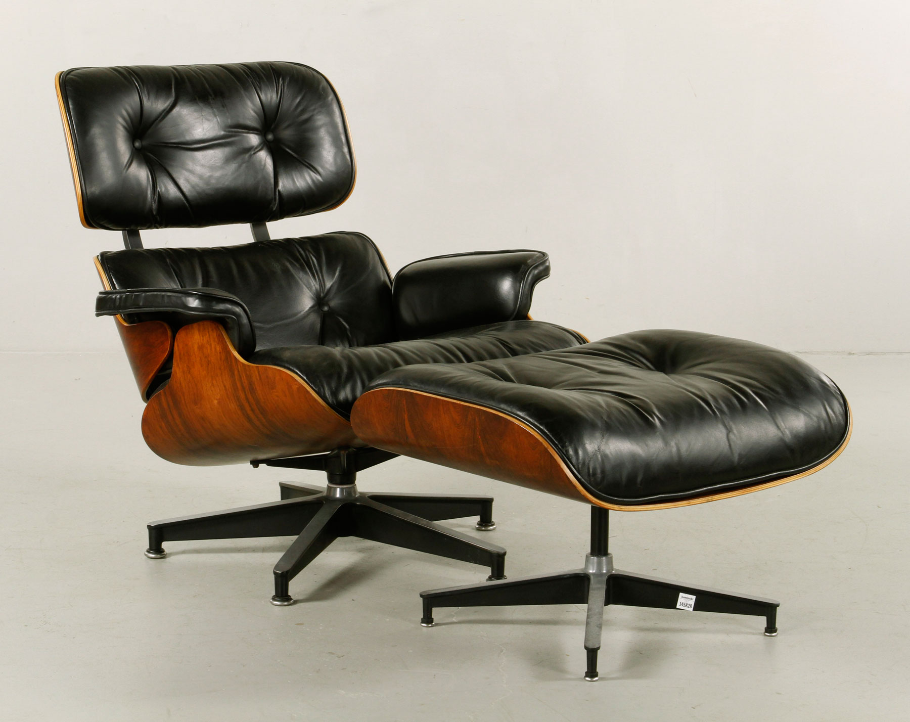 Charles and Ray Eames for Herman Miller chair (#670)and ottoman (#671)