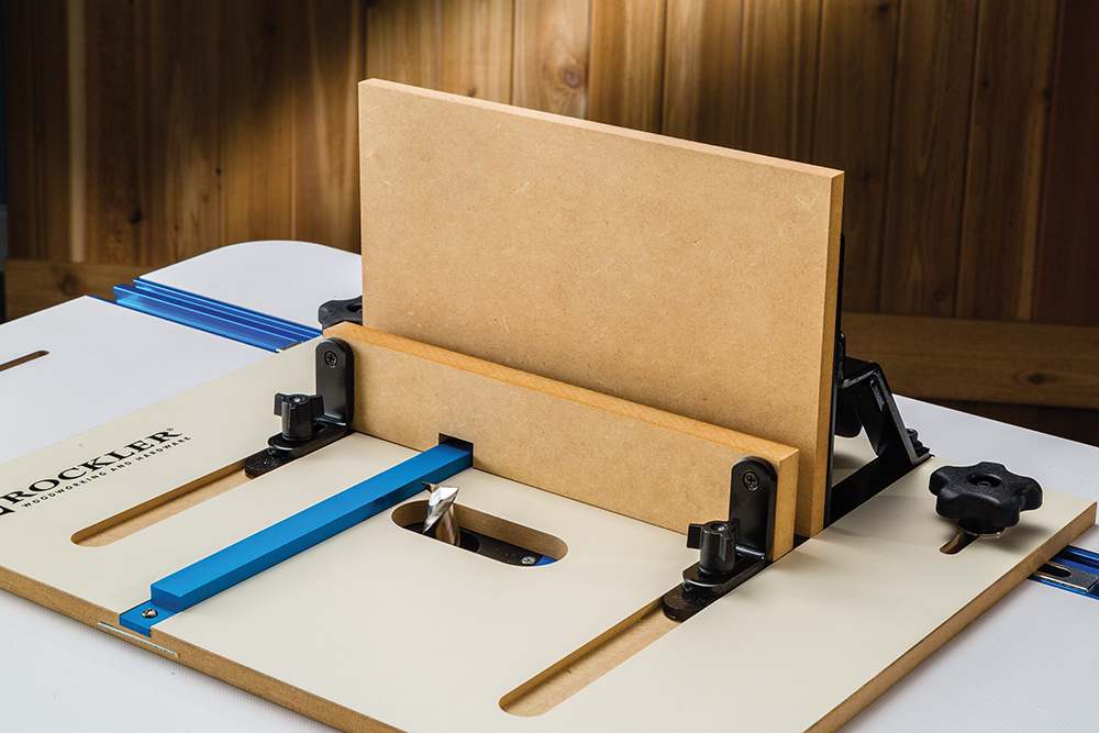 A stable jig that can be tightly secured to the router table.