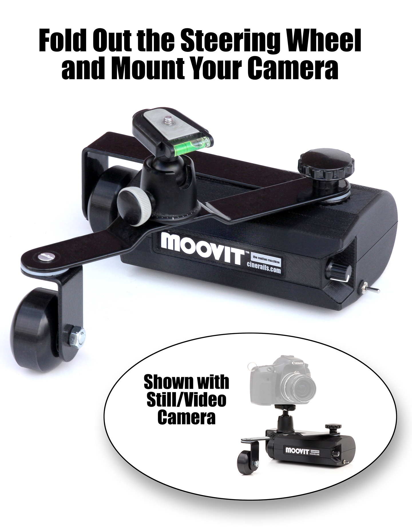 MOOVIT™ Motion Drive Unit Attached to the WheelyBar™ Accessory