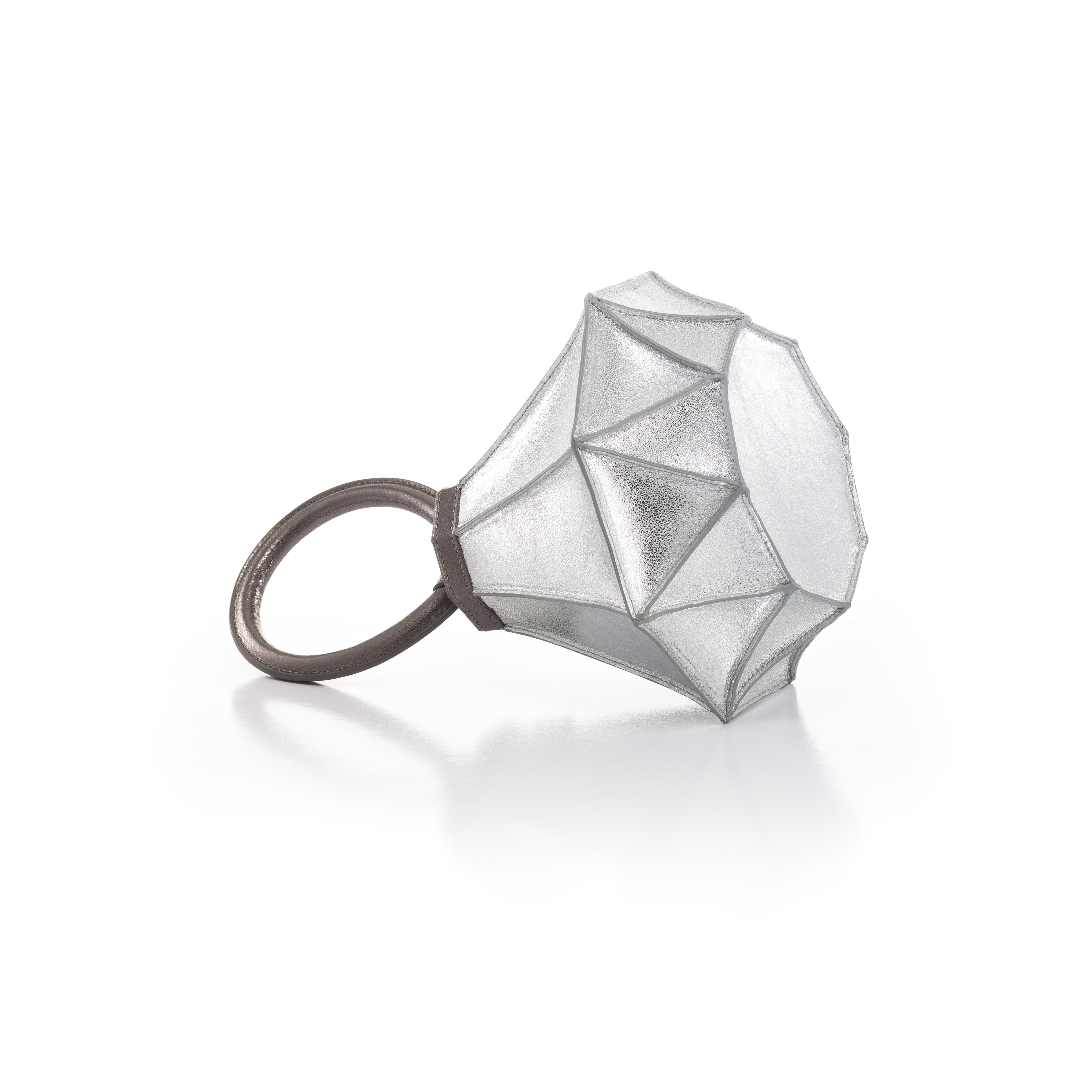 Homanz White Diamond Ring Handbag