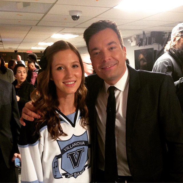 Roxanne with Jimmy Fallon After Her Appearance on The Tonight Show