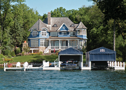 Six-Bedroom Lakefront Estate on 1.82 Acres With Rare Walk-Out Water Access Offered with No Minimum Bid and No Reserve