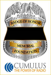 Badge of Honor Memorial Foundation Shield with Cumulus Media Logo