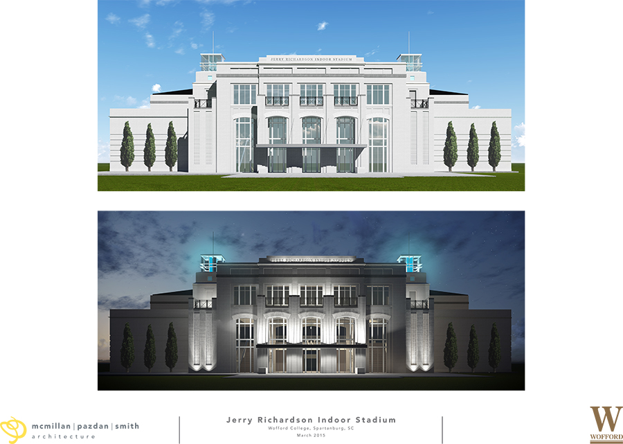 the Jerry Richardson Indoor Stadium to house a new basketball/volleyball arena, locker rooms and other facilities.