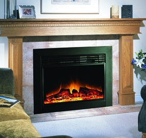 The Touchstone Ingleside Electric Fireplace Fits in an Existing Hearth