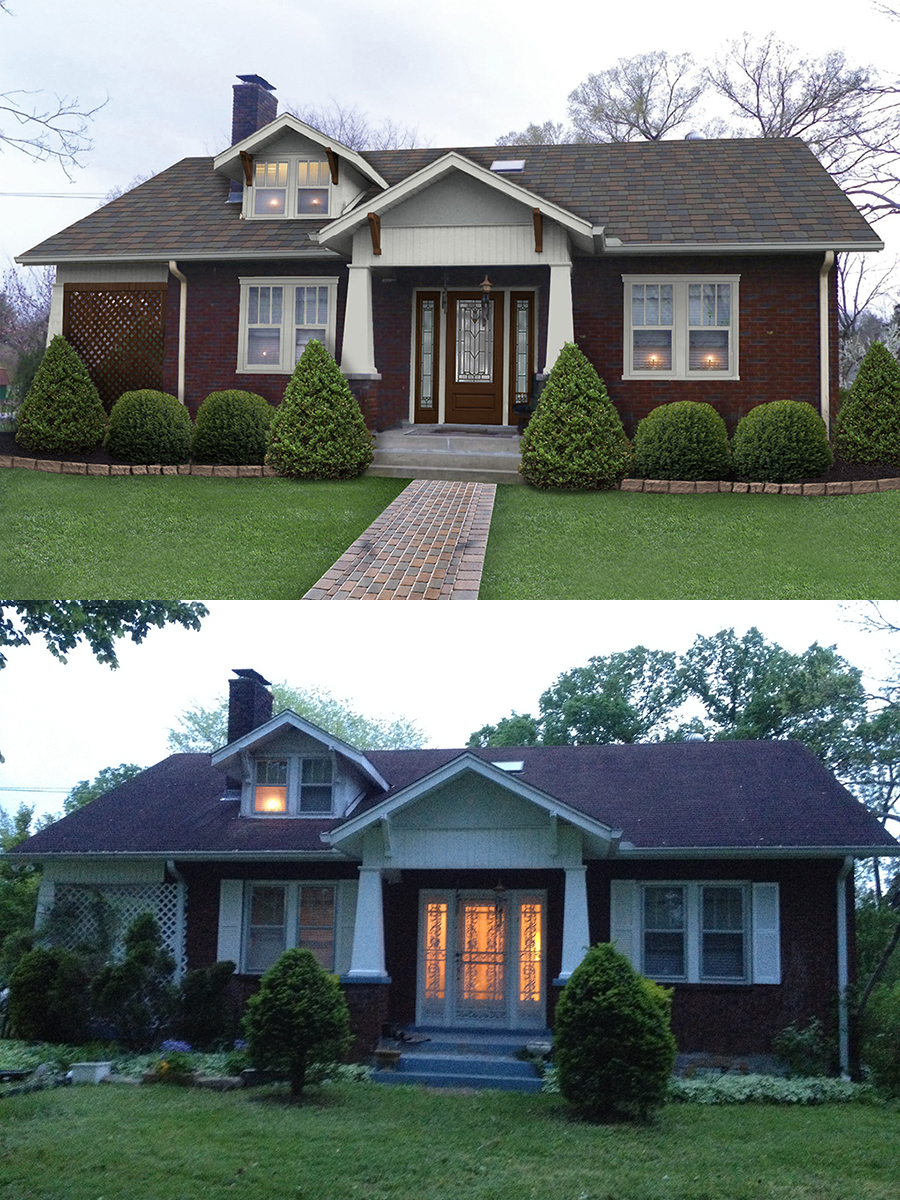 Cayce finalist "before and after" shot in 2015 "Shake it Up" Exterior Color Contest.