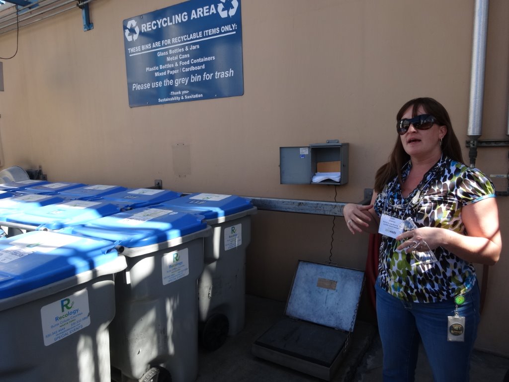 Cheri Chastain, Sustainability Coordinator, Sierra Nevada Brewing Co. explains the recycling program during USZWBC & Sierra College CACT training in 2014.