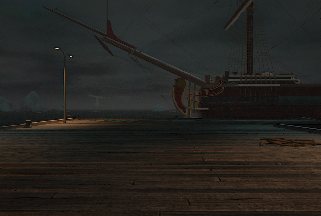 A scene from the new mystery game, Nancy Drew: Sea of Darkness from Her Interactive.