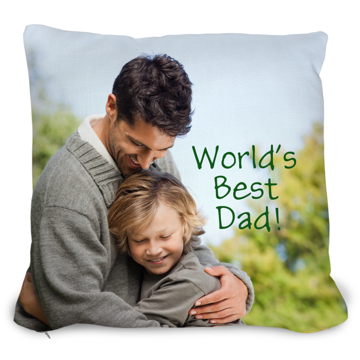 Custom the pillow with a photo and text