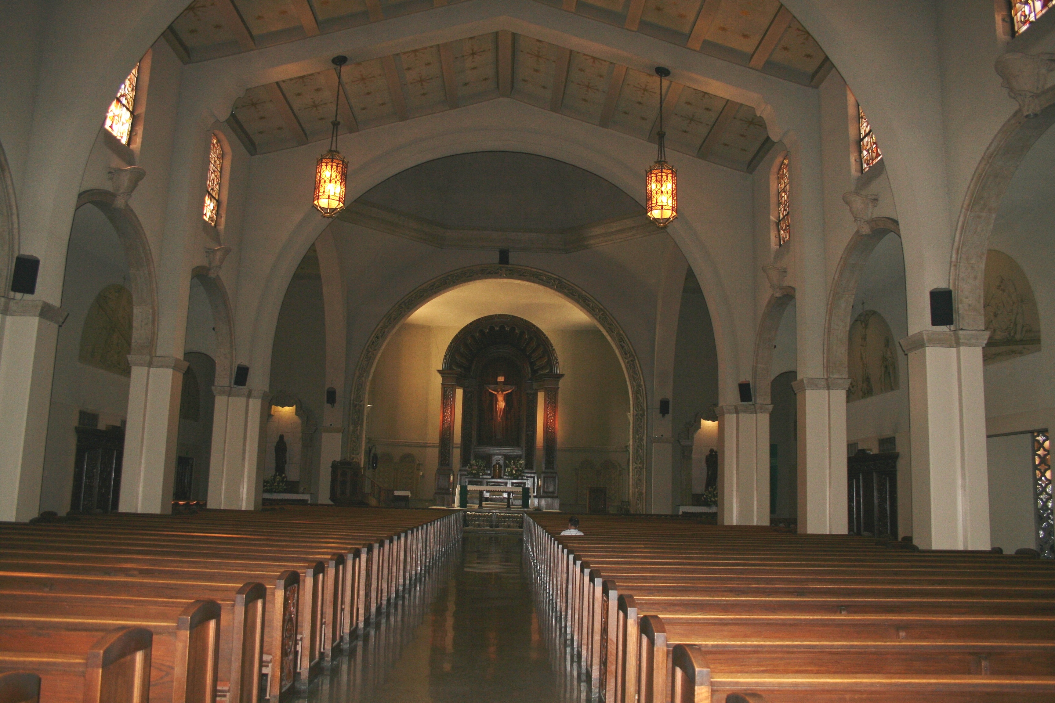 St. Charles Sanctuary before the renovation with new lighting.