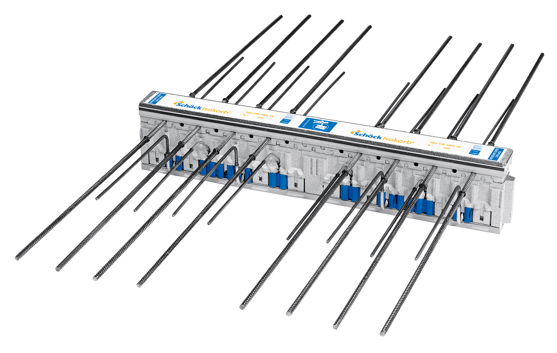 Detail of Schӧck Isokorb® type CM for concrete slab connections. Stainless steel elements provide dramatically reduced thermal conductivity.